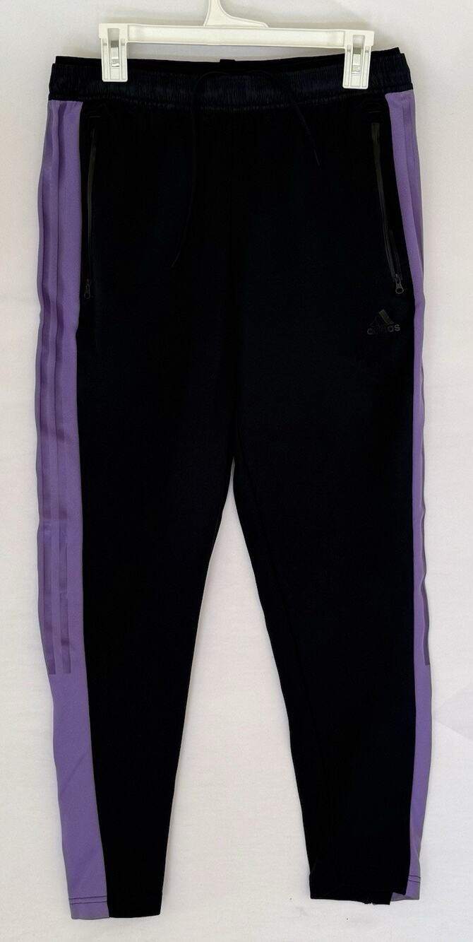 Adidas Tiro Pants Black Purple 3-Stripe Women’s XL / Men’s L A173